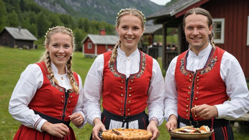 norske tradisjoner, kulturarv, fellesskapsfeiring, tradisjonell mat, norske skikker