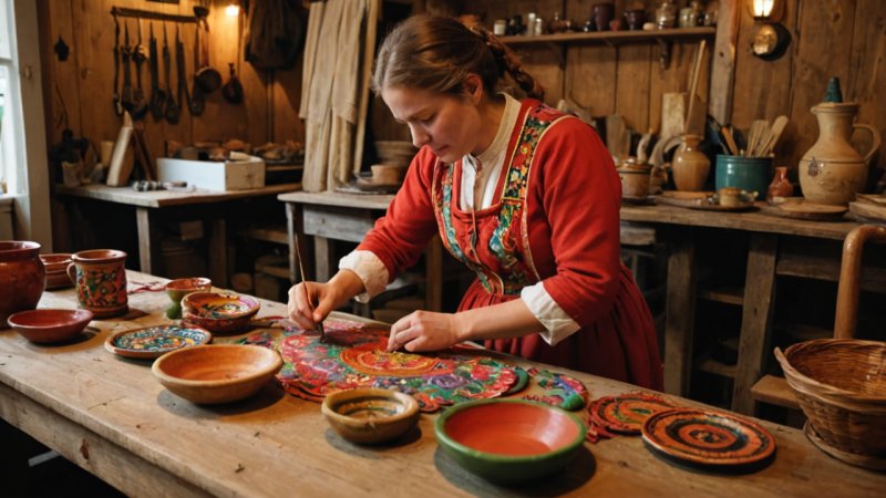 norsk folkekunst, tradisjonelle håndverk, kulturbevaring, lokale kunstnere, bærekraftige metoder
