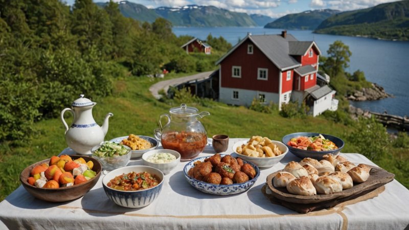 Tradisjonell norsk matlaging, kulturell arv, regionale spesialiteter, lokale ingredienser, bærekraftige praksiser, samfunnspåvirkning