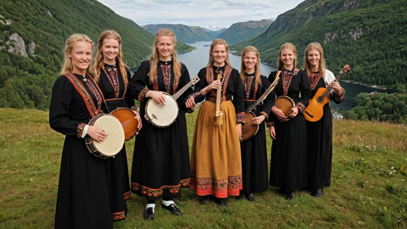 norsk folkemusikk, tradisjonelle instrumenter, kulturelle tradisjoner, lokale musikere, samfunnspåvirkning