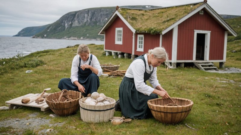 tradisjonelt håndverk, moderne design, norske kystsamfunn, kulturell arv, bærekraft