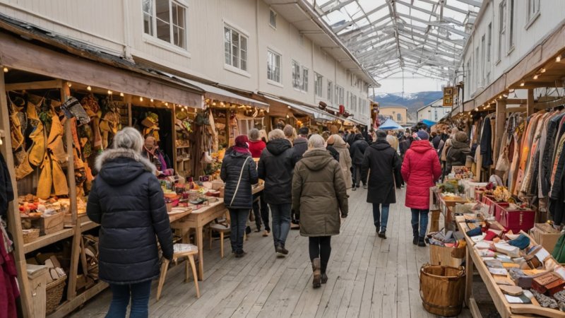 håndverksmarked, Tromsø, lokale kunstnere, håndlagde produkter, bærekraftig produksjon, fellesskap