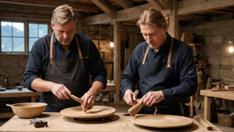 norsk håndverk, tradisjonelle teknikker, moderne innovasjon, bærekraft, kulturarv, lokale håndverkere