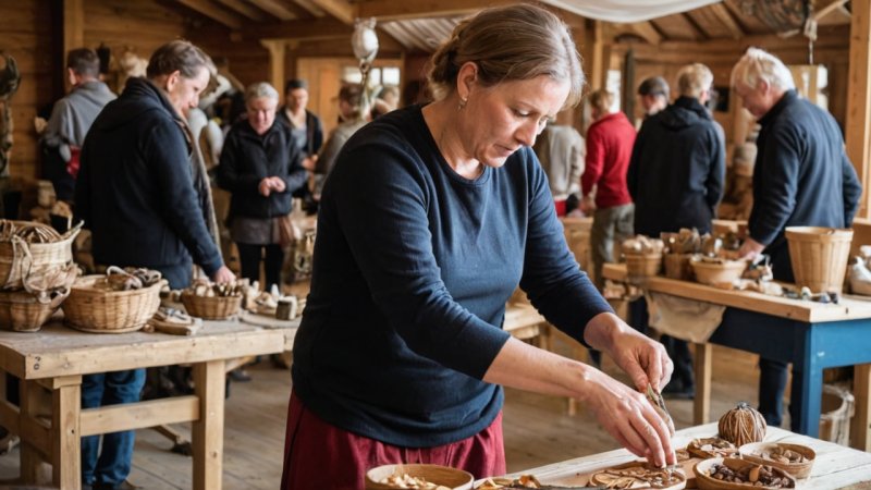 norske håndverk, Lillehammer kunstutstilling, tradisjonelt vs innovativt håndverk, lokale kunstnere, bærekraftige metoder