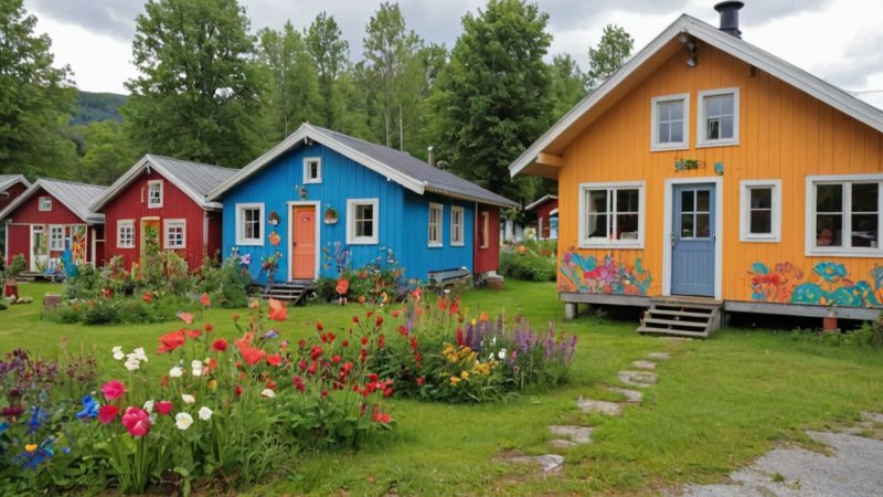 fellesskapsprosjekter, lokal kultur, bærekraftige praksiser, småbyer, Norge