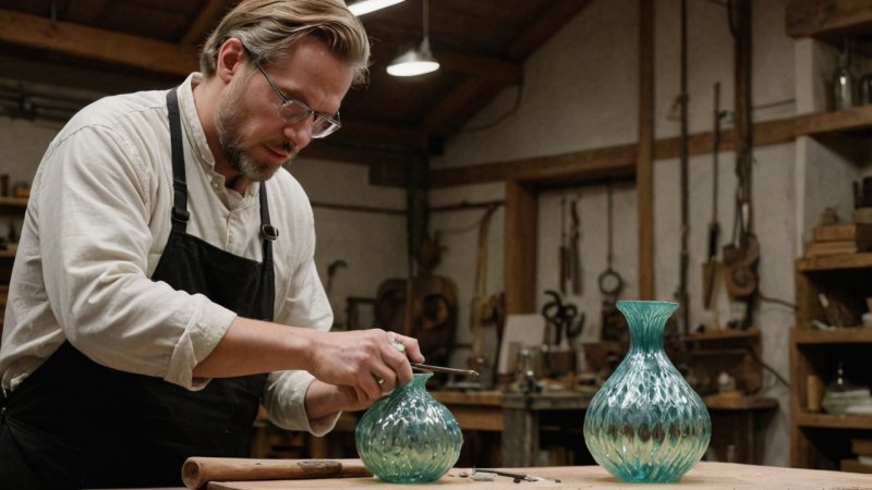 Norge glassproduksjon, tradisjonelt håndverk, lokale kunstnere, bærekraftige praksiser, kulturell arv