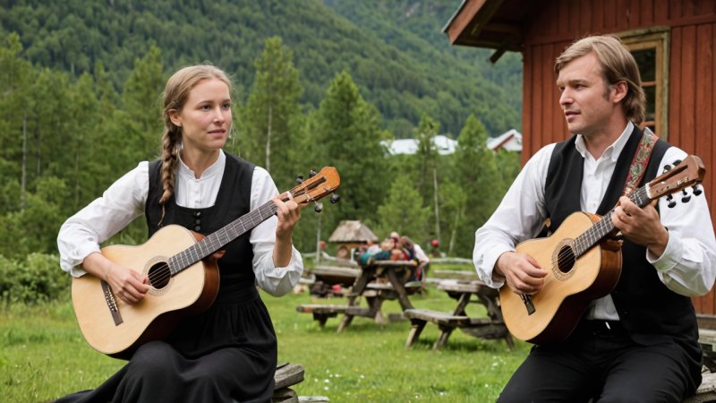 norsk folkemusikk, kulturarv, lokale musikere, tradisjonelle instrumenter, samfunnsstøtte