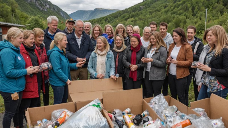 fellesskapsprosjekter, avfallsreduksjon, bærekraft, Norge, lokale initiativ