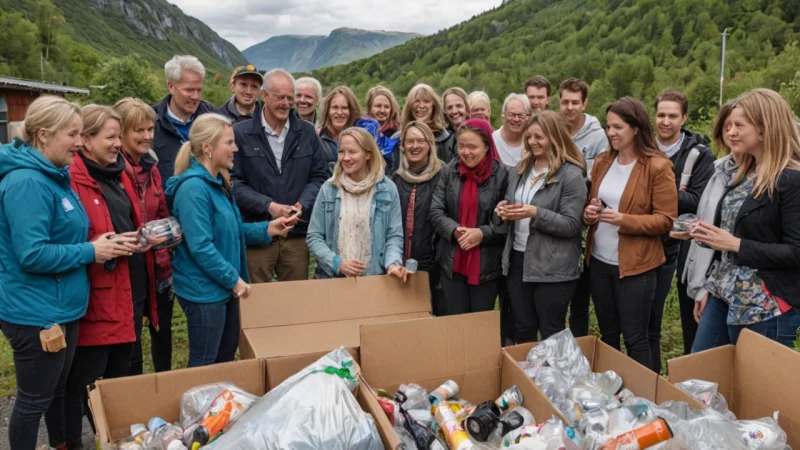 fellesskapsprosjekter, avfallsreduksjon, bærekraft, Norge, lokale initiativ