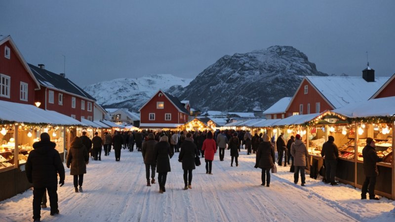 Harstad vintermarked, lokale håndverkere, økologisk mat, bærekraftige praksiser, fellesskapsbygging, kulturelle opplevelser