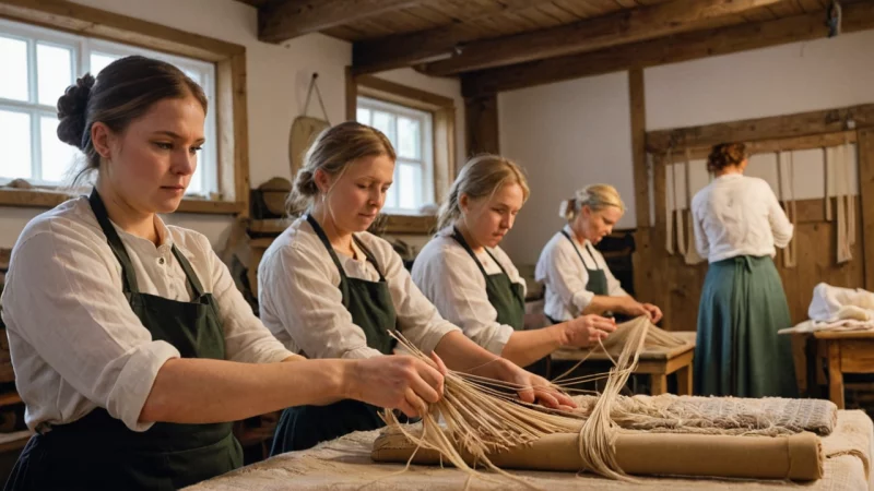 norsk tekstilindustri, lokale kunstnere, bærekraftige metoder, kulturell betydning, samfunnseffekt