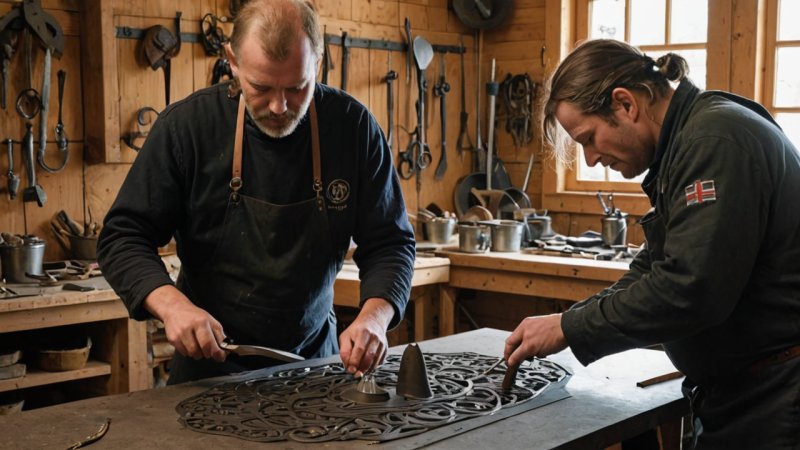 norsk metallarbeid, lokale kunstnere, bærekraftige metoder, kulturell arv, tradisjonelt håndverk