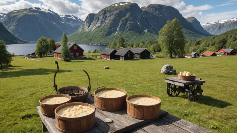 norsk ostelaging, tradisjonelle metoder, moderne teknikker, lokale håndverkere, bærekraftige praksiser, kulturarv