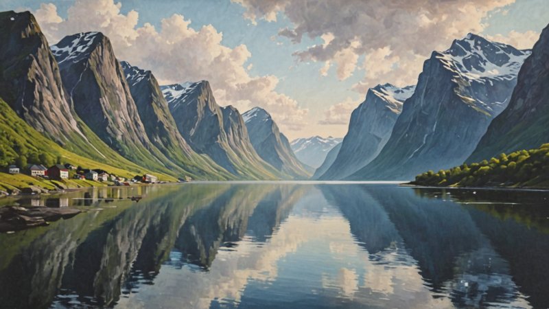 norsk landskapskunst, naturalisme, abstraksjon, kulturell betydning, lokale håndverkere, samfunnsmessig innvirkning
