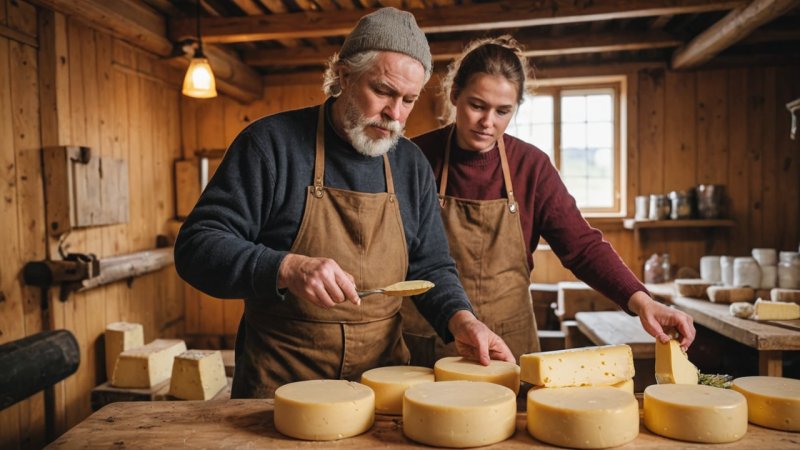 norsk ost, tradisjonelle metoder, bærekraftige praksiser, lokale håndverkere, melkeproduksjon